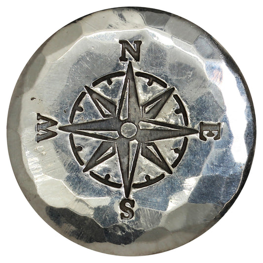 RSSC 1oz Hammered Round w Compass Silver (No Tax) Light Scratches