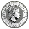 2007 Australia $1 Kookaburra 1oz .999 Fine Silver (No Tax) Capsule Scuff/Scr
