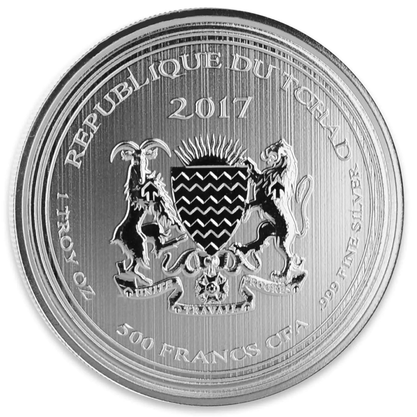 2017 Chad 500 Francs Deathstalker Scorpion 1oz. .999 Silver (No Tax) COIN ONLY