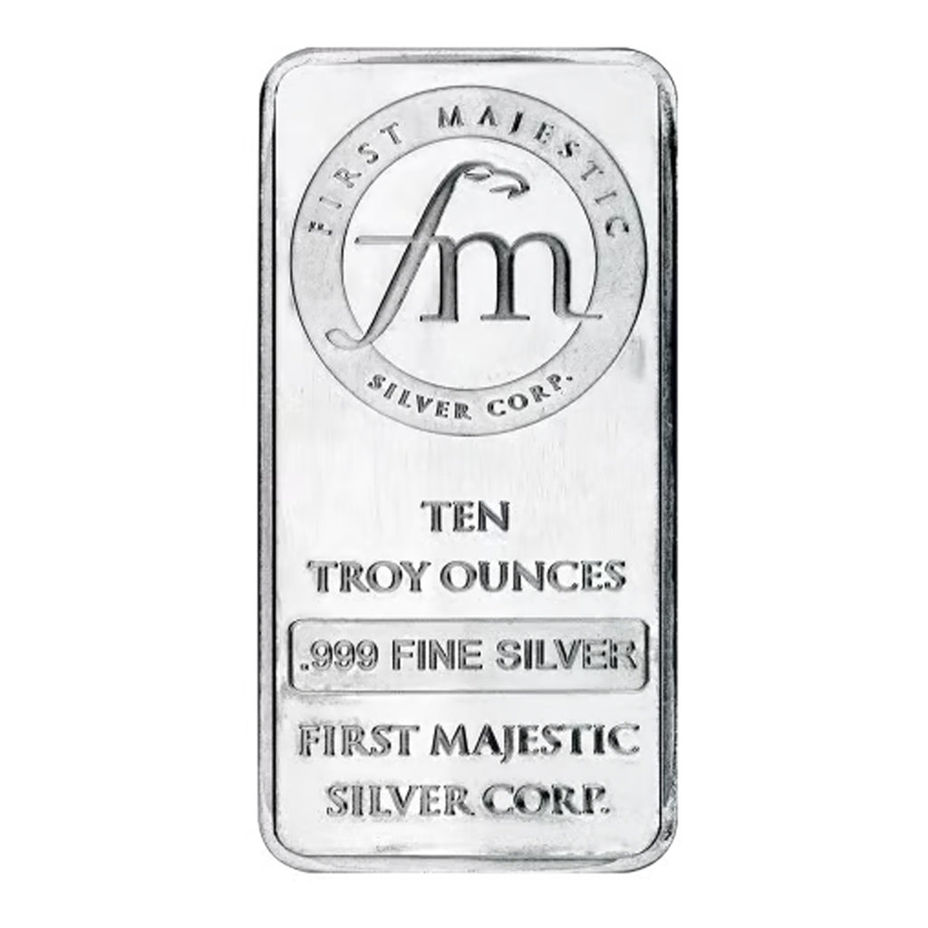 First Majestic Silver Corp. 10oz .999 Silver Bar (No Tax) Flaws