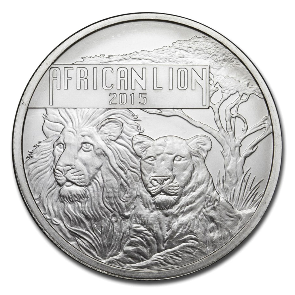 2015 Burundi 5000 Francs African Lion 1oz .999 Fine Silver (No Tax) Rim/Edge Scuffs