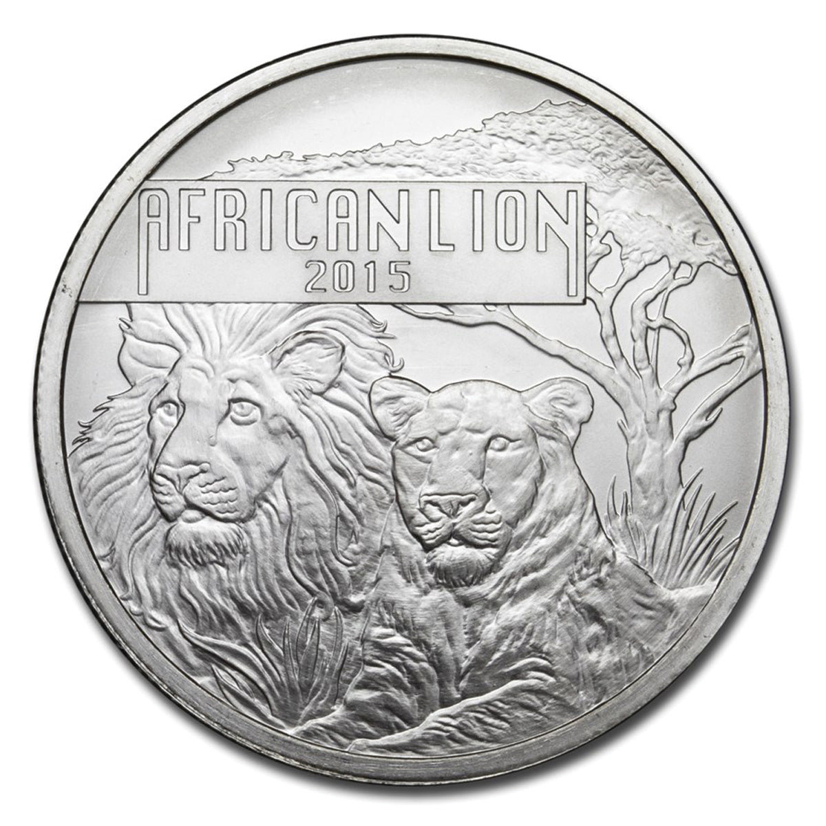 2015 Burundi 5000 Francs African Lion 1oz .999 Fine Silver (No Tax) Rim/Edge Scuffs