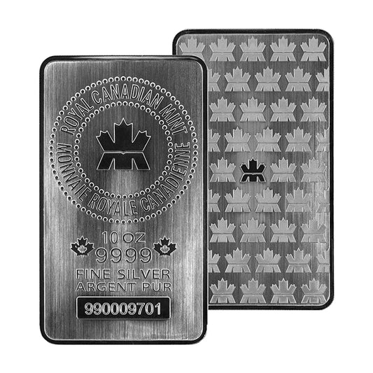 SHOW STOPPER! RCM 10oz Silver Bar (TAX Exempt) Punctured Seal! See Descript.
