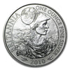 2010 Great Britain £2 Britannia 1oz .958 Fine Silver (White Tone Spots) No Tax