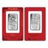 PAMP 2012 Lunar Calendar: Dragon 1oz .999 Silver Bar (No Tax) Assay Scuffs/Scr