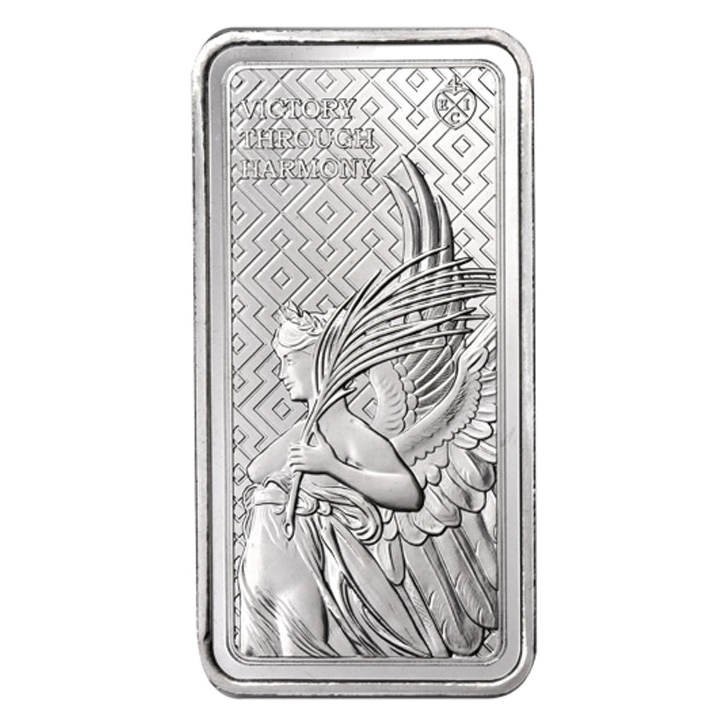 2022 St. Helena £10 Queen's Virtues: Victory 10oz. Silver Bar (No Tax) Flaws