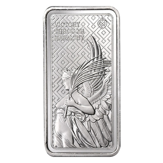 SHOW STOPPER! 2022 St. Helena £10 Queen's Virtues: Victory 10oz. Silver Bar (No Tax) Flaws