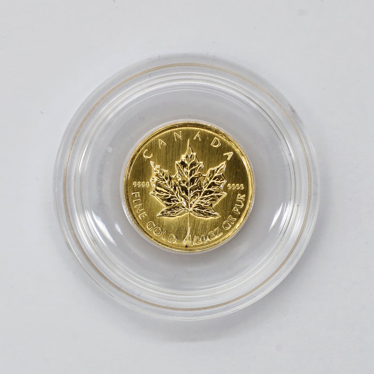 1993 Canada $1 1/20oz Gold Maple Leaf in Blue Case (No Tax) Sleeve Flaws