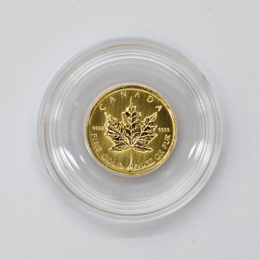 1993 Canada $1 1/20oz Gold Maple Leaf in Blue Case (No Tax) Sleeve Flaws