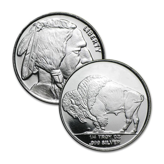 Buffalo 1/4oz .999 Silver Fractional Round - Various Mints (No Tax)