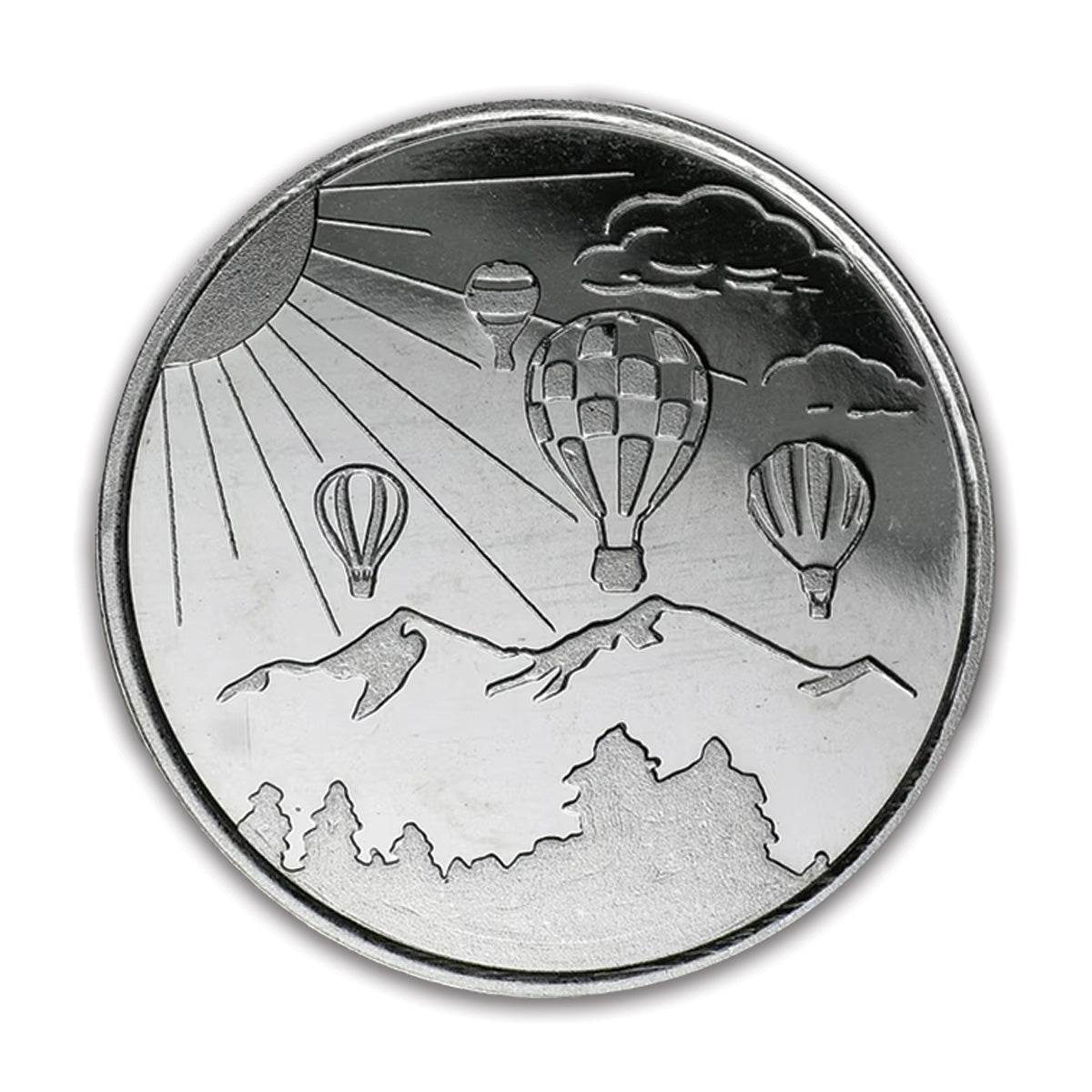 Monarch Hot Air Balloon 1/4oz .999 Silver Round (Tax Exempt) Scr/Light Toning