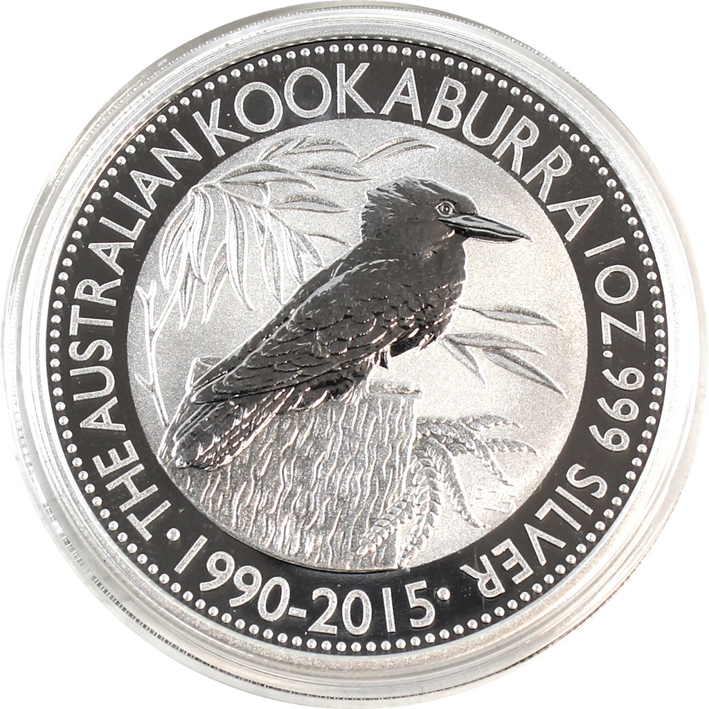 2015 Australia $1 Kookaburra 1oz .999 Silver (No Tax) Scratched Capsule