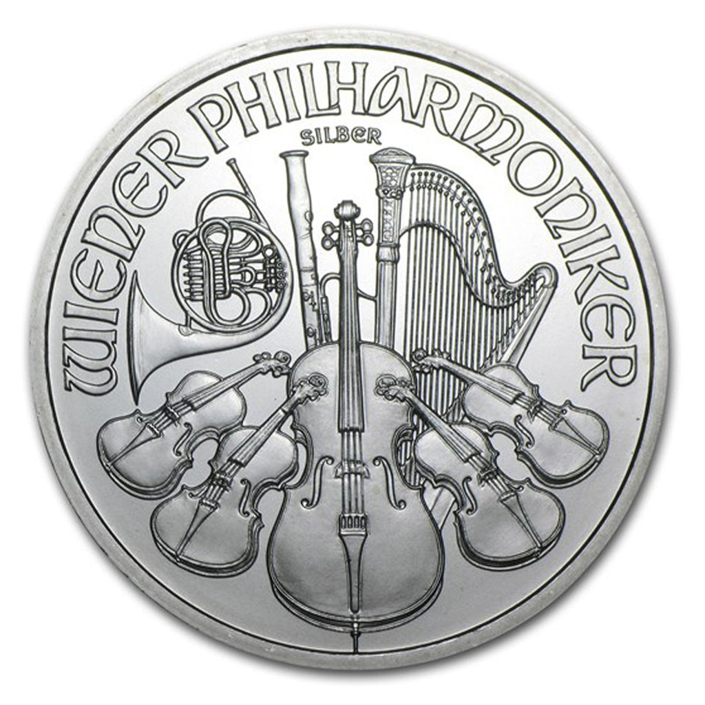 2010 Austria 1.5 Euro Philharmonic .999 Silver (No Tax) Light Toning