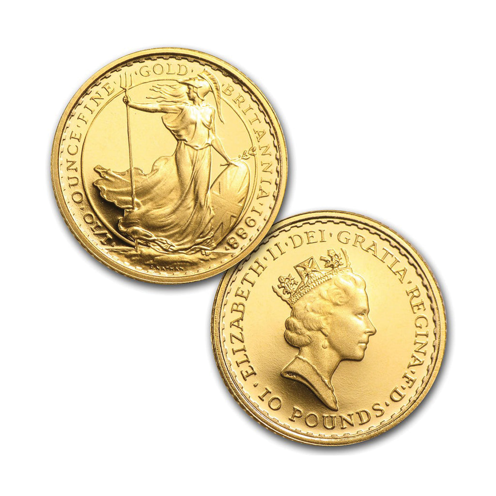 1988 GB £10 Proof Britannia 1/10oz Gold (COIN ONLY) Light Toning