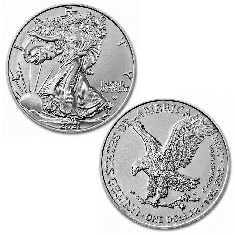 2021 (Type 2) United States American Eagle 1oz. .999 Silver (No Tax)