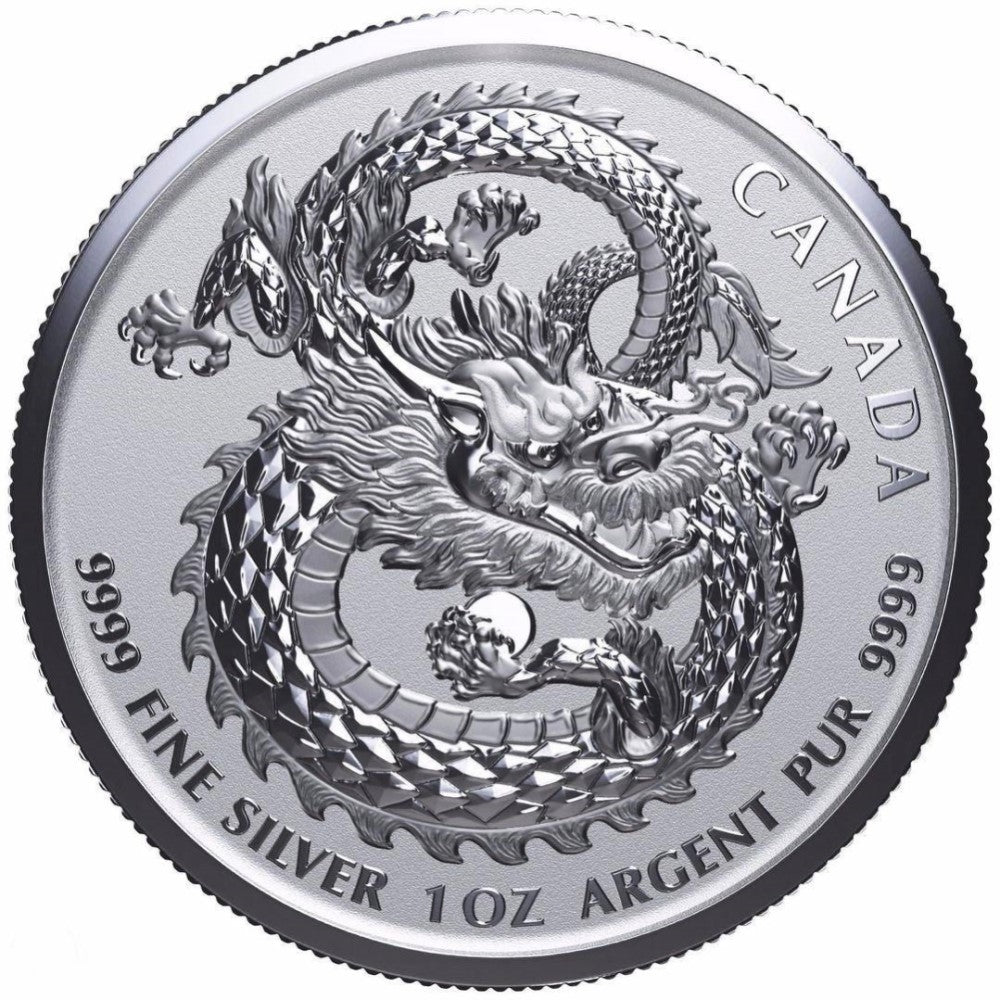 2020 Canada $5 Dragon 1oz. .9999 Fine Silver (No Tax)