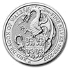 2017 GB £5 Queen's Beasts: Red Dragon 2oz. Silver (No Tax) Hairline Scratch
