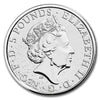 2017 GB £5 Queen's Beasts: Red Dragon 2oz. Silver (No Tax) Hairline Scratch