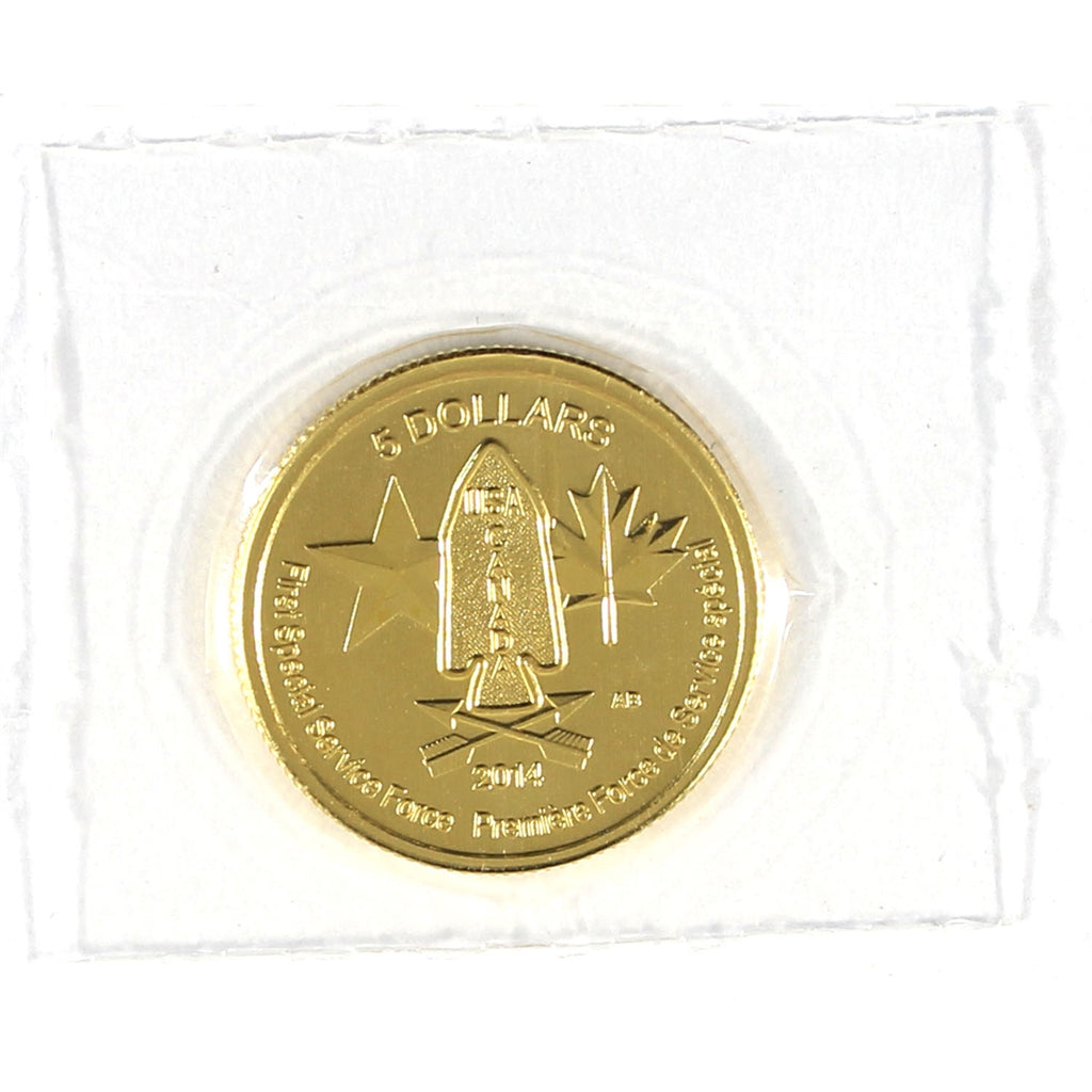 2014 Canada $5 First Special Service Force (Devil's Brigade) 1/10oz 9999 Gold (No Tax)