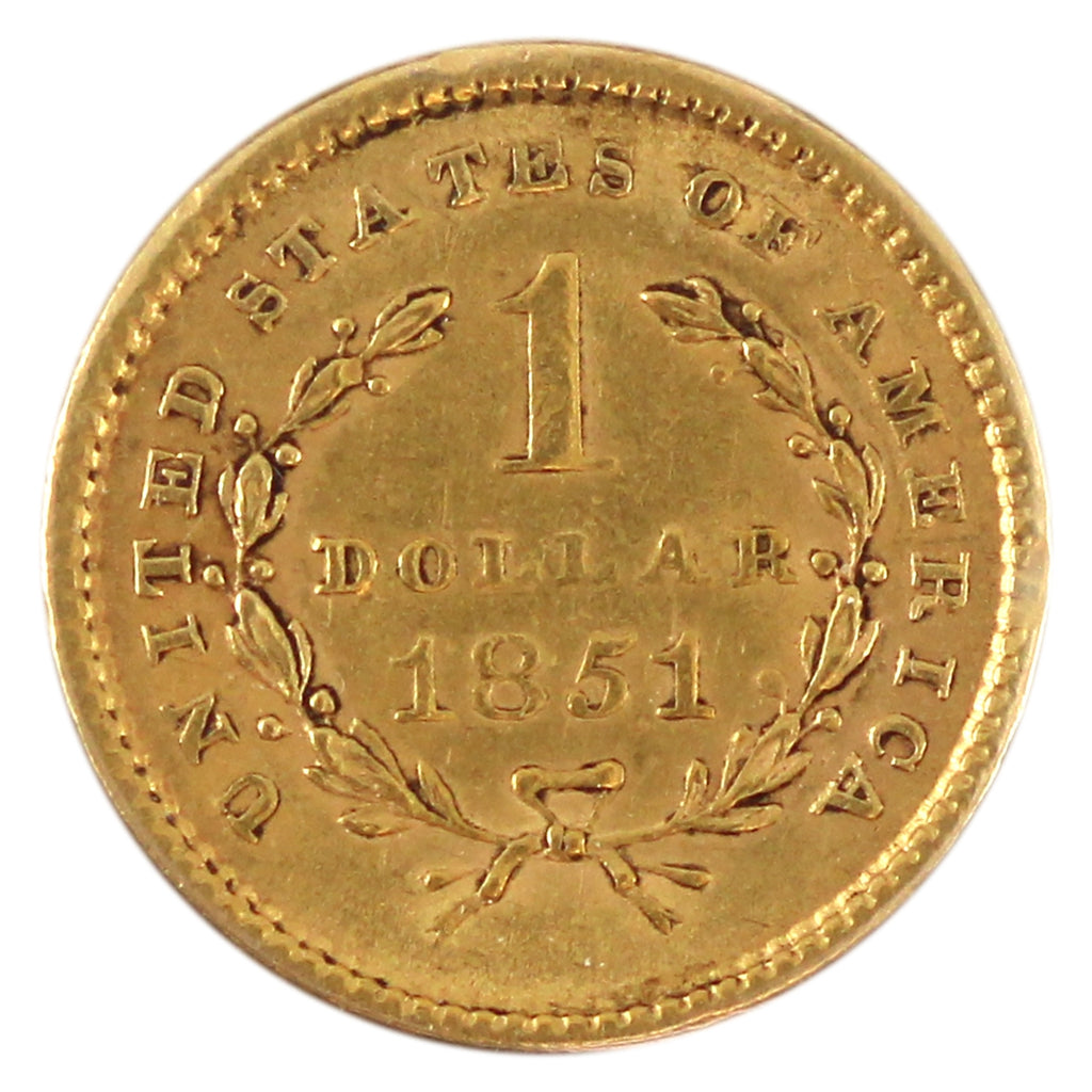 1852 USA Gold Dollar EF-AU (EF-45)