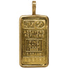 JM Johnson Matthey 5g Blank Back Gold Bar w 14K Gold Bezel (Flaws)