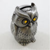 Money Bank: Silver Owl with glass eyes