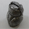 Money Bank: Silver Owl with glass eyes