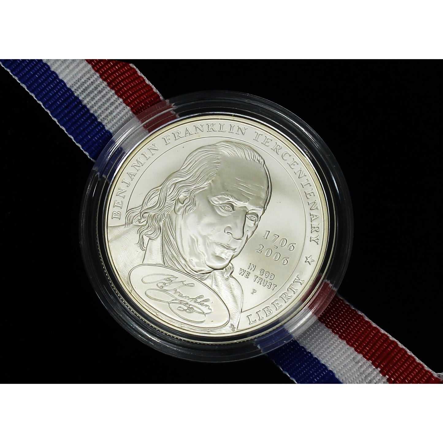2006P USA Ben Franklin Founding Father Silver Dollar (Faint scratches)