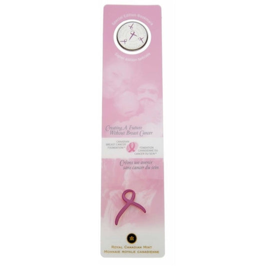 2006 Canada Tri-coloured Pink Ribbon 25-cent with Bookmark