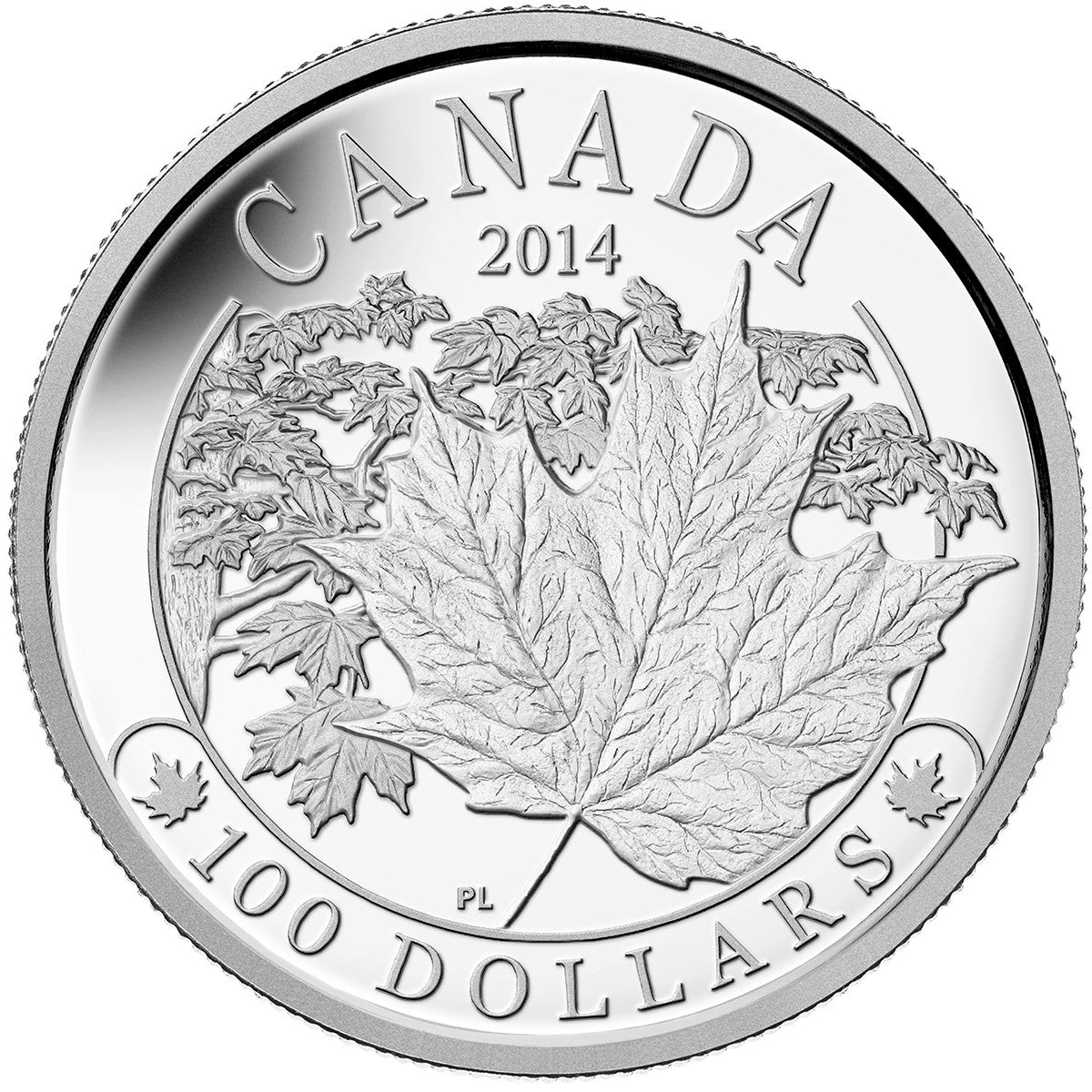 2014 Canada $100 Majestic Maple Leaves 10oz Fine Silver (No Tax)