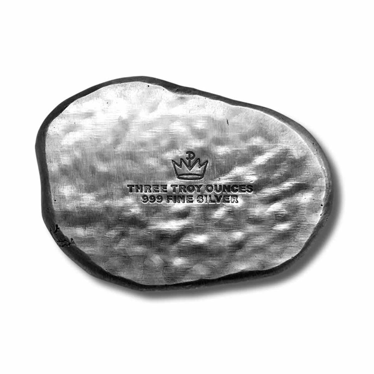 Monarch T-Rex Dinosaur Fossil 3oz. .999 Fine Silver Bar (No Tax) Toned