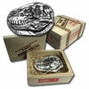 Monarch T-Rex Dinosaur Fossil 3oz. .999 Fine Silver Bar (No Tax) Toned