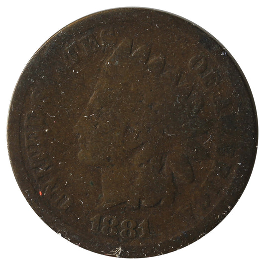 1881 USA Cent Good (G4) Scratched, Cleaned or Impaired