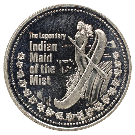 1981 Niagara Falls, Ontario, Trade Dollar: "The Legendary Indian Maid of the Mist"