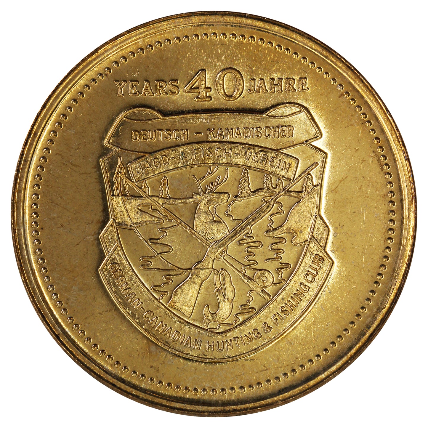 1994 Kitchener-Waterloo Oktoberfest $2 Trade Token (gold plated)