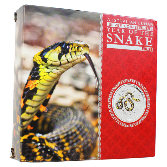 2013 $30 Colourized Lunar Snake Series II KILO Silver Coin BU (No Tax) Issues