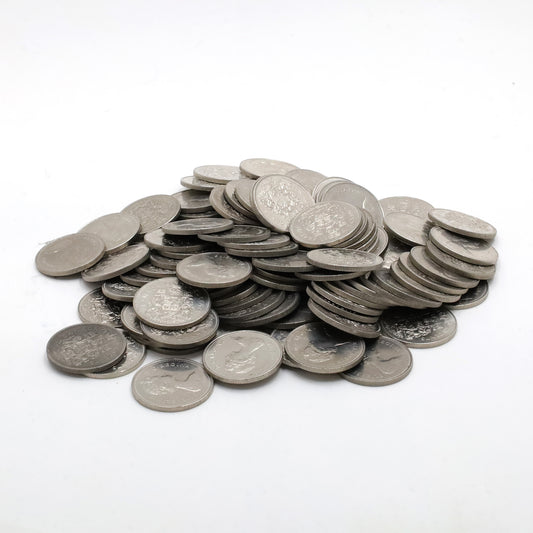 Lot of 100x 1980 Canada 50-cents, 100Pcs