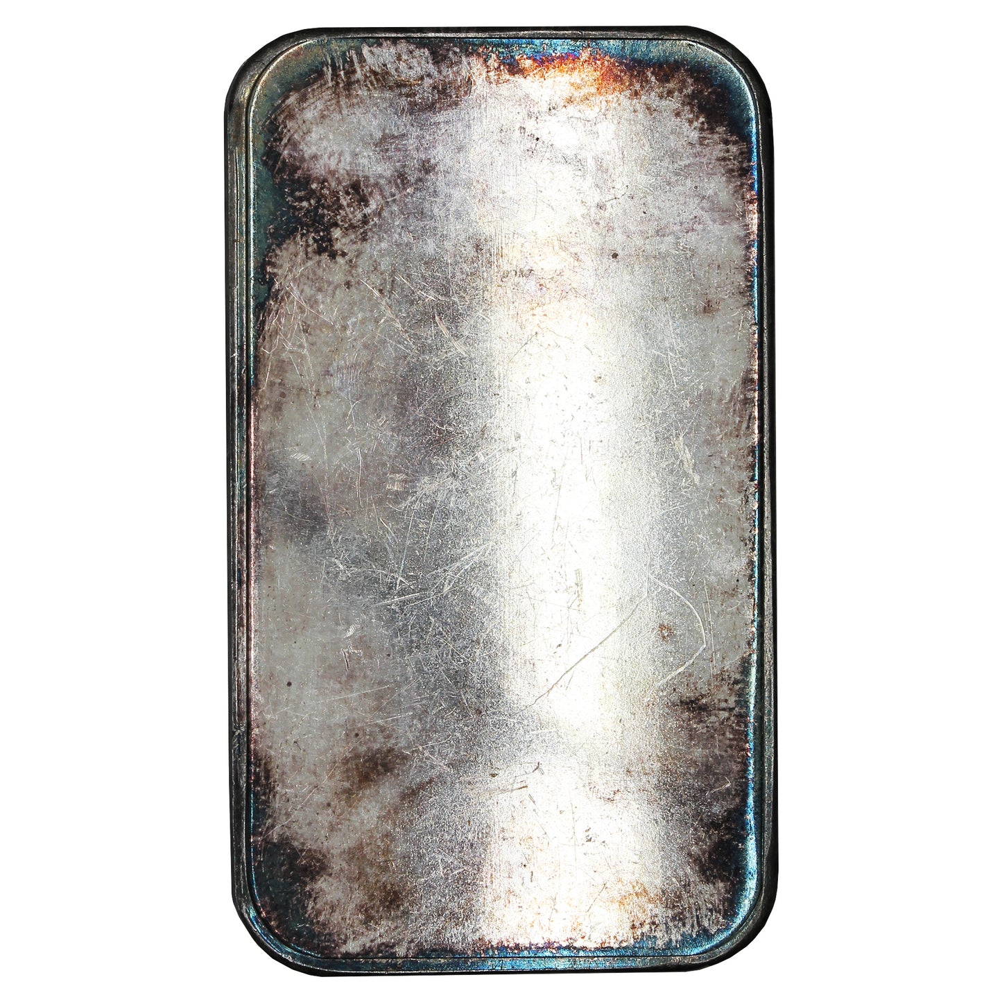 JM Johnson Matthey 1oz .999 Silver Bar, Blank Back (No Tax) Toned