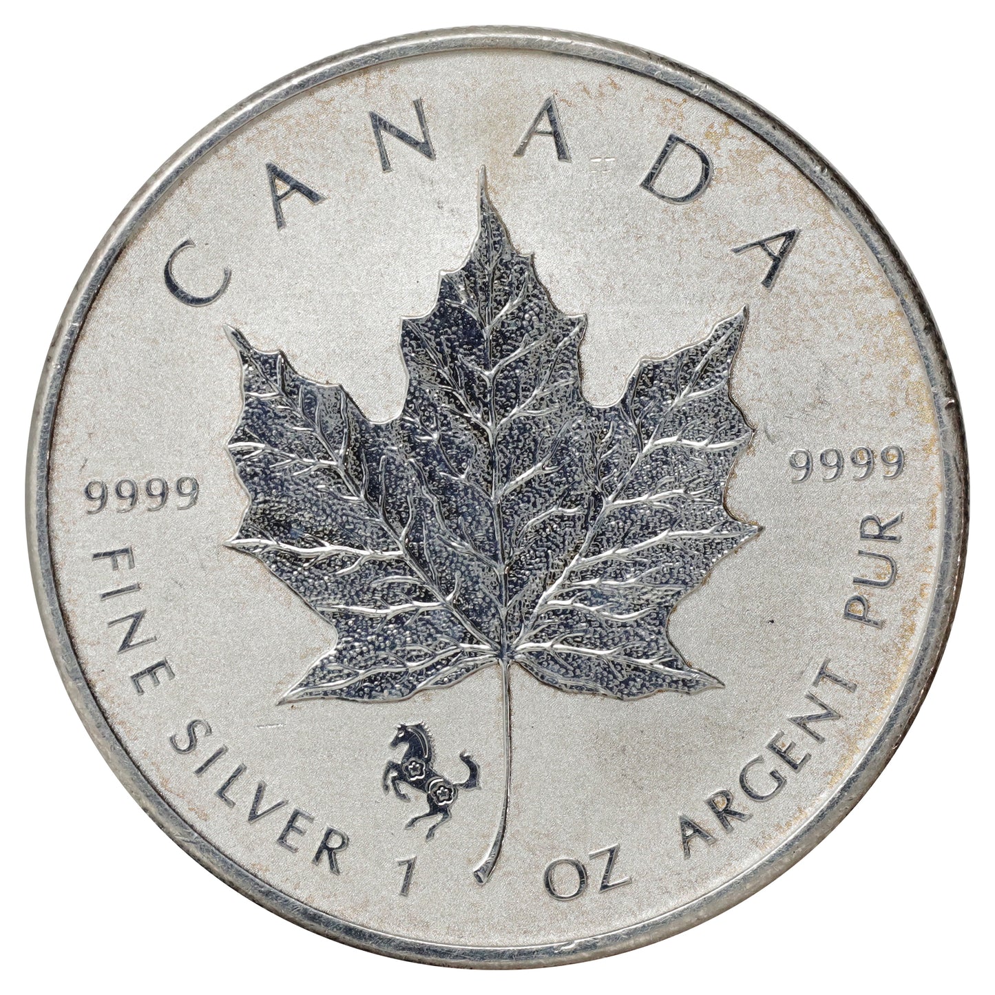 2014 Canada $5 Horse Privy 1oz .9999 Silver Maple Leaf (No Tax) Toned