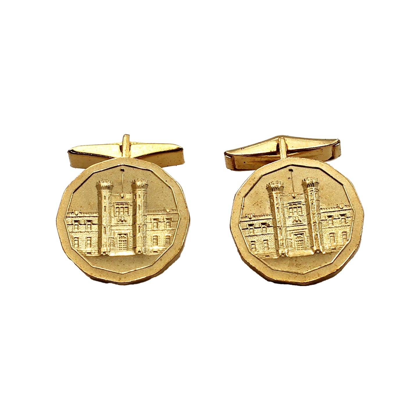 Pair of Vintage Royal Canadian Mint Gold-plated Cufflinks, 2Pcs in Case (See text)