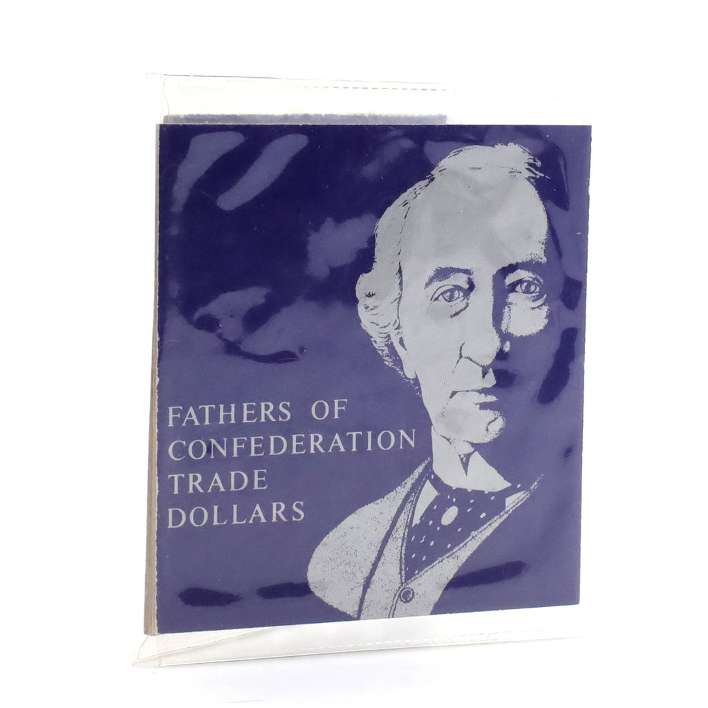 Set of 4x Charlottetown, PEI, Fathers of Confederation Trade Dollars, 4Pcs in Folder