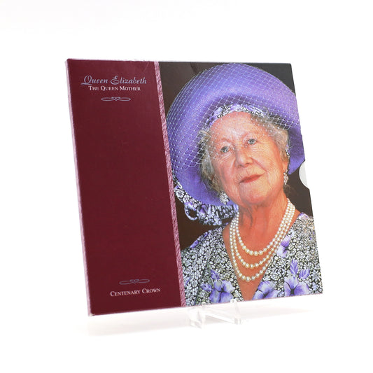 Great Britain 2000 5 Pounds The Queen Mother Centenary Crown in Folder (Folder wear)