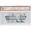 BC-56e-N1-iii 1986 Canada $5 Knight-Dodge, 3 Digit RADAR, HNB, BCS Cert. CUNC64 Orig