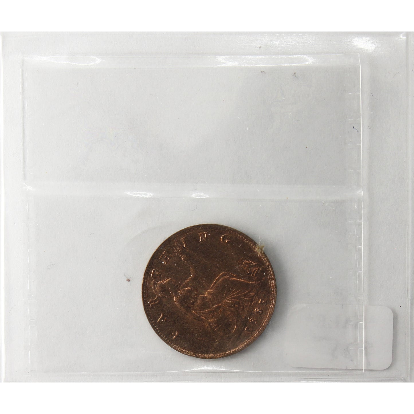 Great Britain 1885 Farthing ICCS Certified AU50