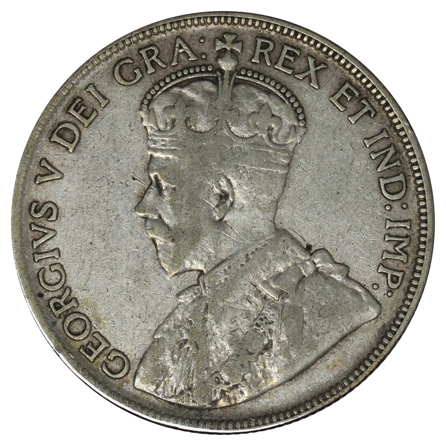 1932 Canada 50-cents F-VF (F15) Scatched, marks, or impaired