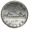 1937 Canada Dollar UNC+ (MS62) Scratched, Cleaned, or Impaired