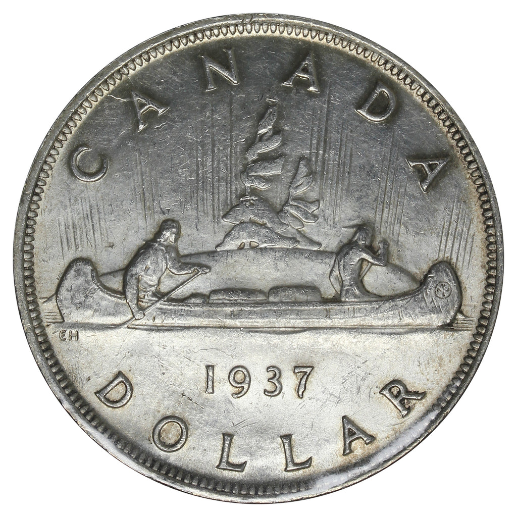 1937 Canada Dollar UNC+ (MS62) Scratched, Cleaned, or Impaired