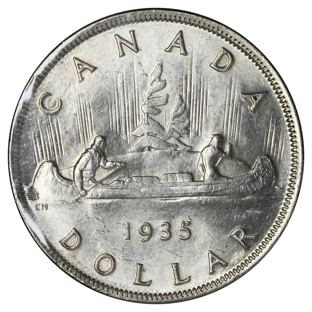 1935 Canada Dollar Brilliant Uncirculated (MS63) Scratched