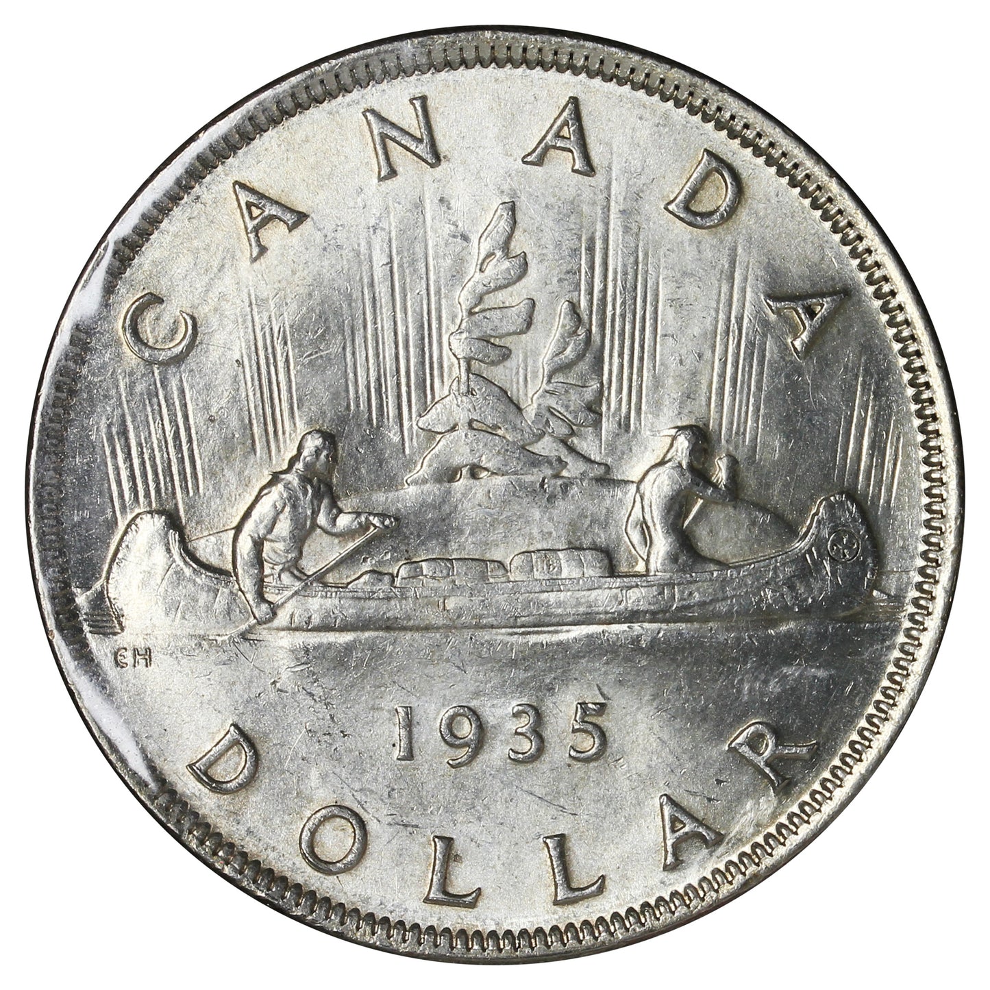 1935 Canada Dollar Brilliant Uncirculated (MS63) Scratched