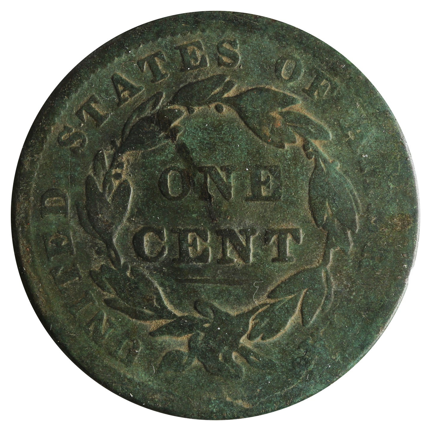 1838 USA Cent VG-F (VG10) Impaired